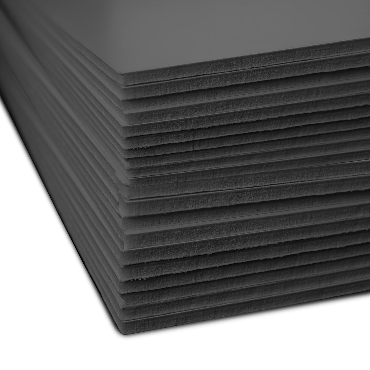 18" x 24" Double-Sided Total Black Foam Board, 3/16" Thick - Pack of 25