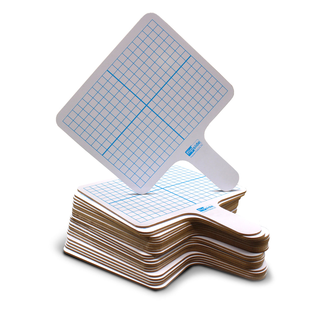 Rectangular Graph Dry Erase Answer Paddle - Class Pack of 24
