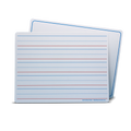 9" x 12" Red & Blue Ruled, Two-Sided, Dry Erase Learning Mat - 12 Pack