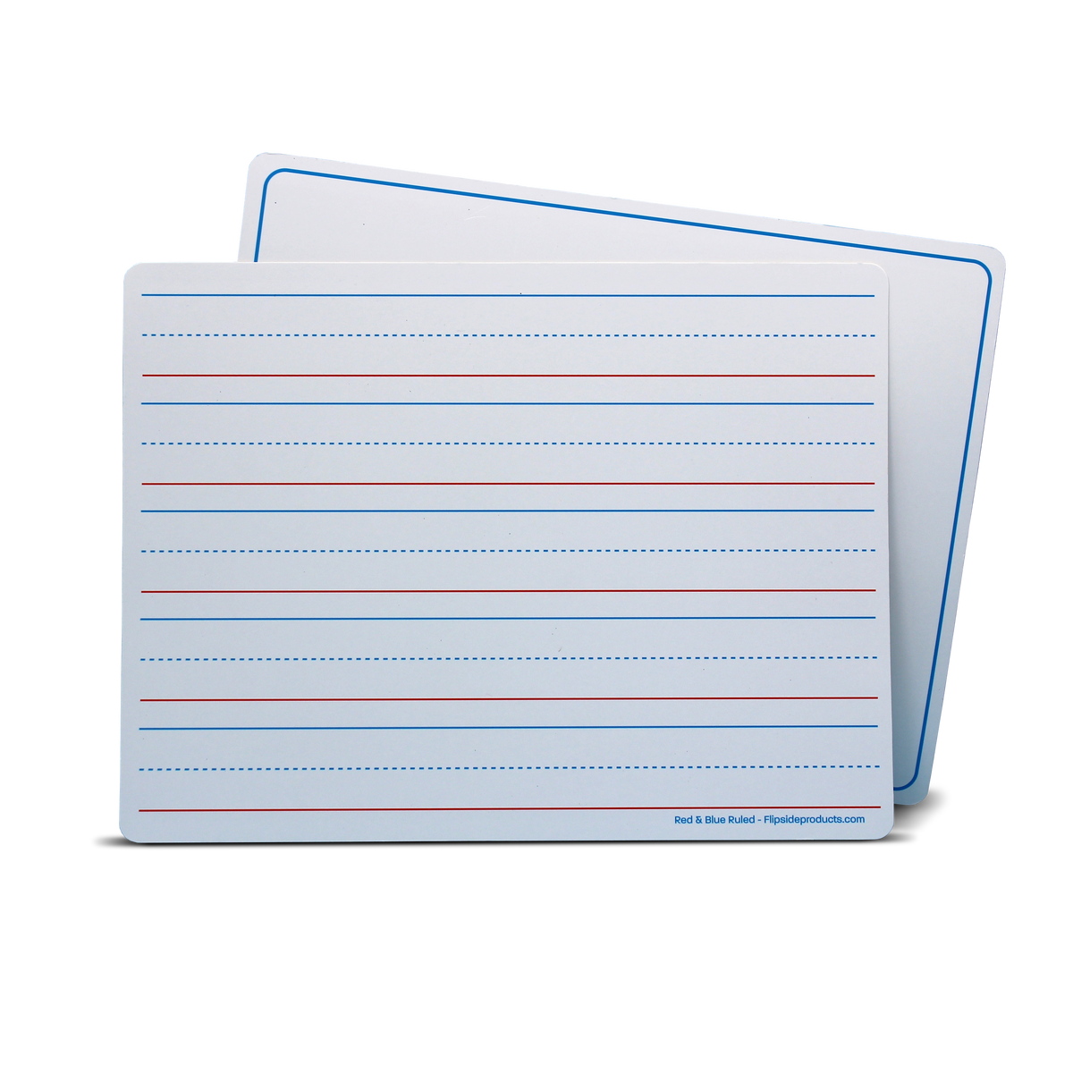 9" x 12" Red & Blue Ruled, Two-Sided, Dry Erase Learning Mat - 12 Pack