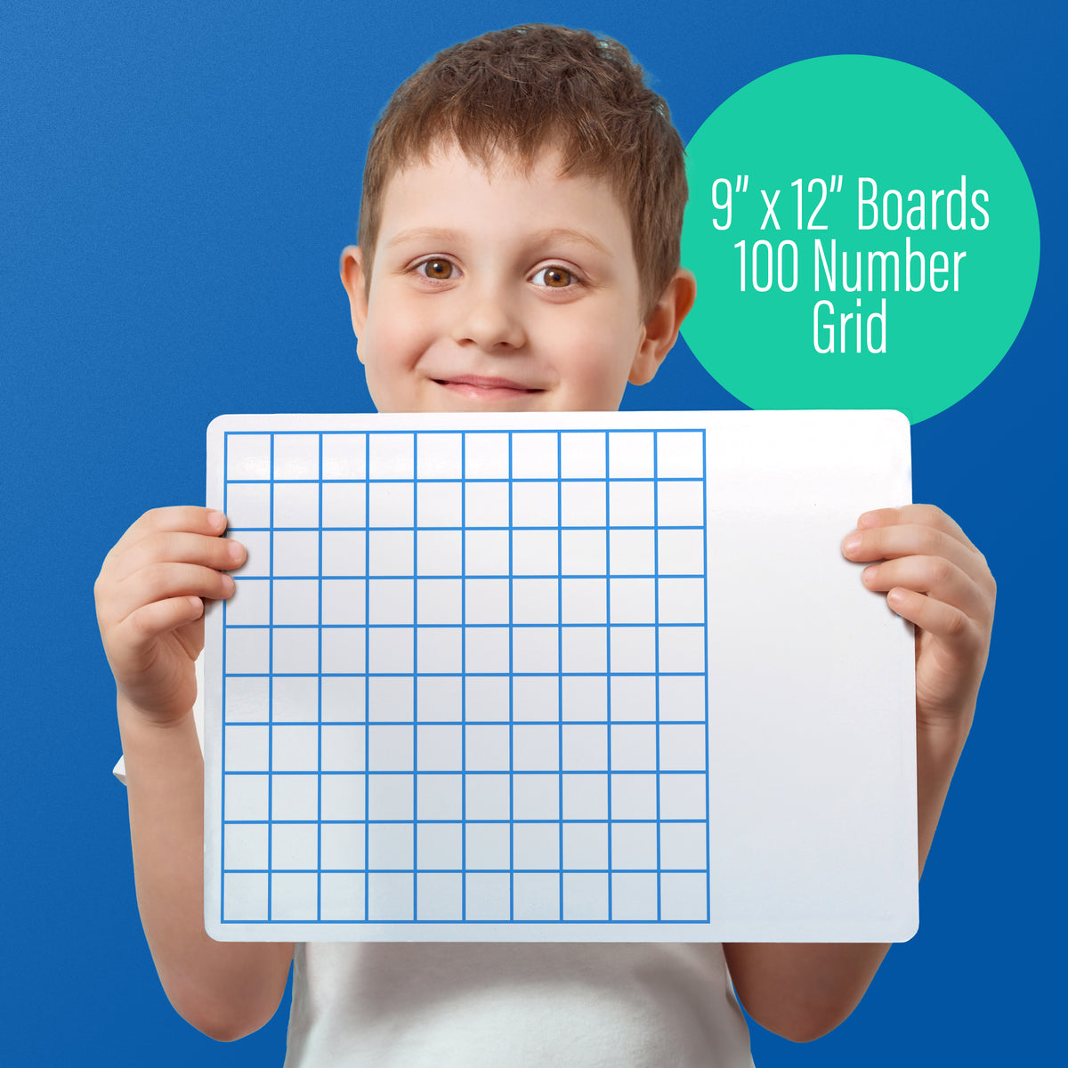 9 x 12 Two Sided Hundreds Grid Dry Erase Board Class Pack 12