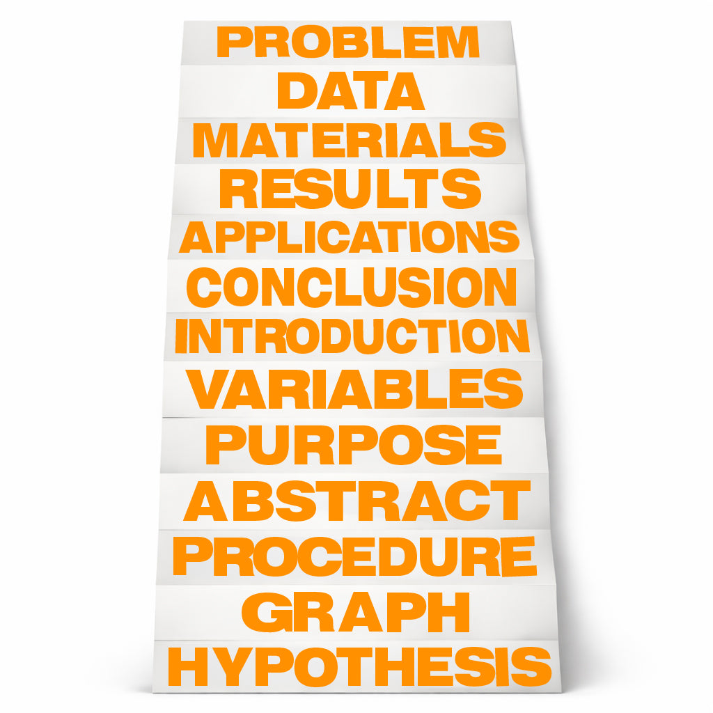 Orange Science Fair Titles Pack of 24