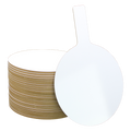 7 x 12 Single-Sided Oval Dry Erase Answer Paddle - Class Pack 24