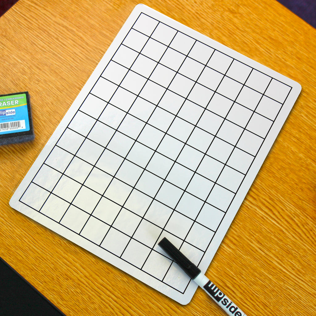 9 x 12 Two Sided 1" Squares Grid Board 12 Pack