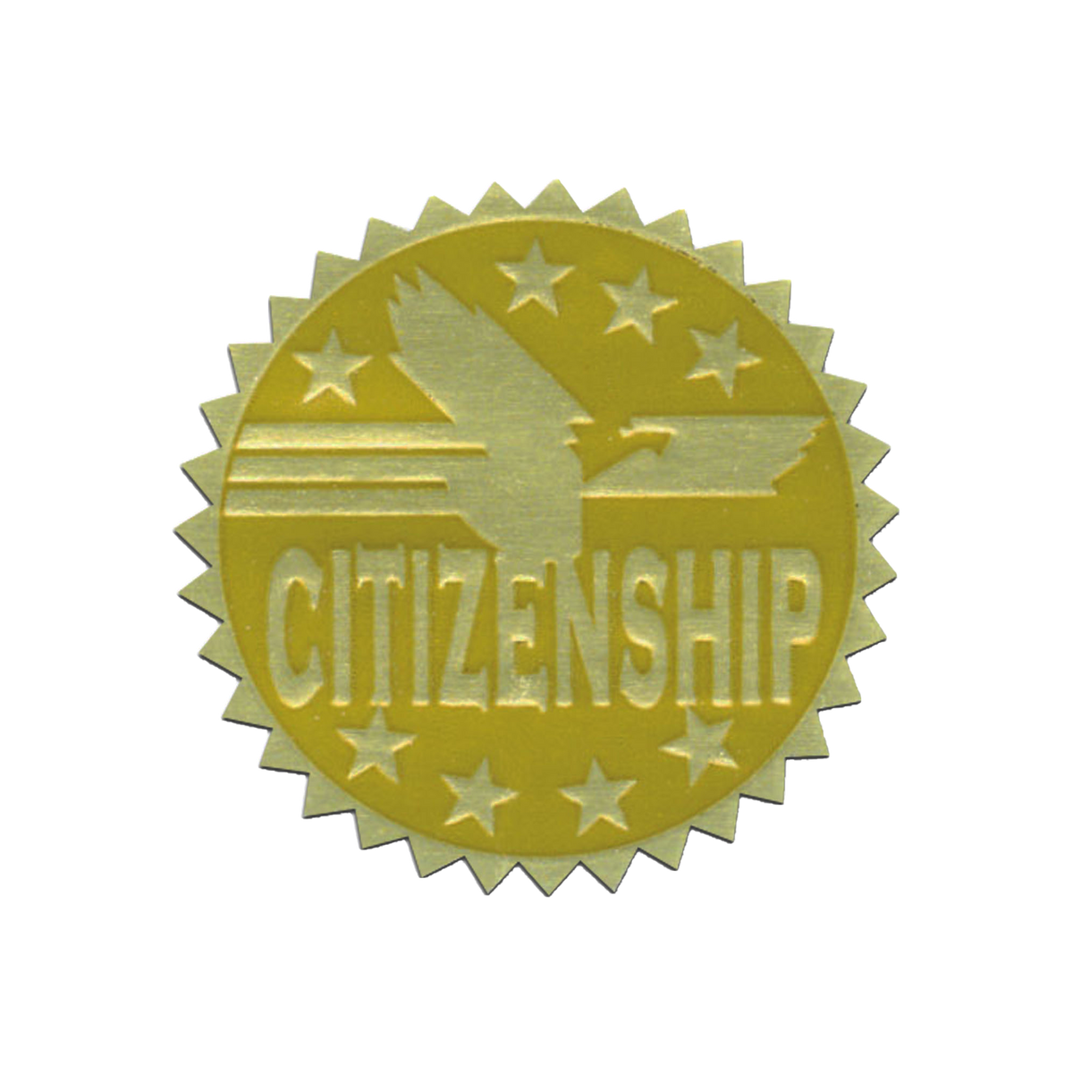 Gold Foil Stamped Certificate Seals - Citizenship - Carton of 50 supplier units
