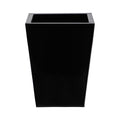 13” Classic Square Metal Planter by Nearly Natural in Black
