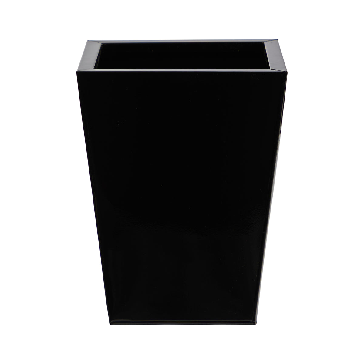 13” Classic Square Metal Planter by Nearly Natural in Black