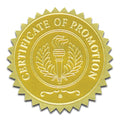 Gold Foil Stamped Certificate Seals - Certificate of Promotion - Carton of 50 supplier units