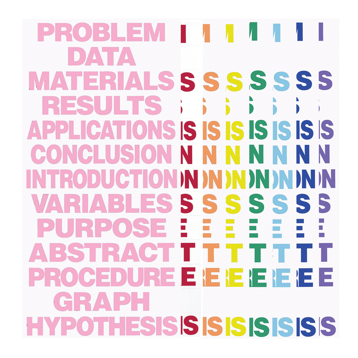 Assorted Colors Science Fair Titles (13/Bag), 24 bags/ctn.