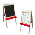 Deluxe Magnetic Paper Roll Easel - Black Chalk/White Markerboard