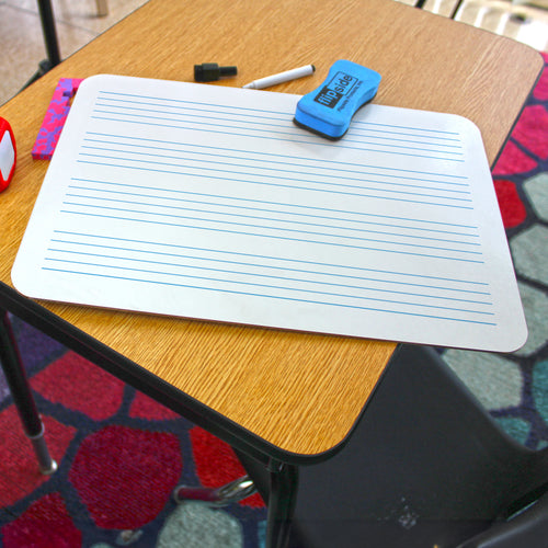 11 x 16 Single-Sided Music Staff Dry Erase Board Class Pack of 24