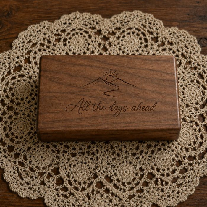Hexagon Walnut Ring Box