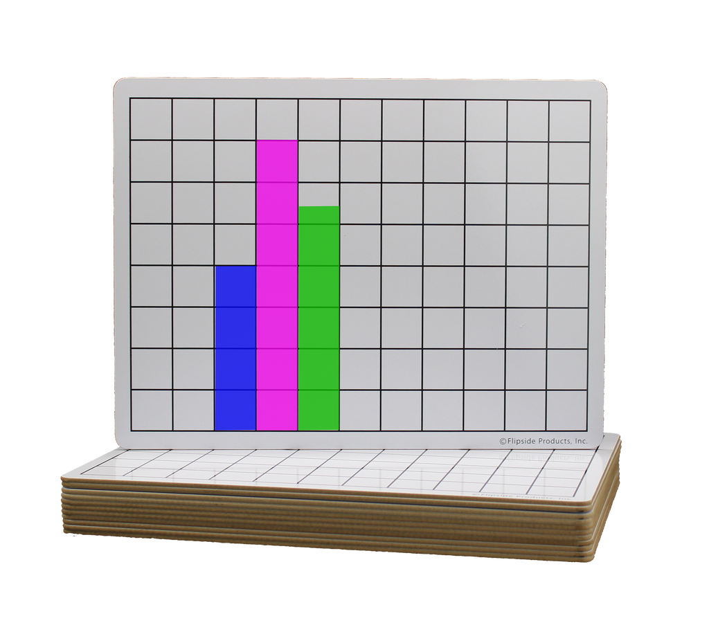 9 x 12 Two Sided 1" Squares Grid Board 12 Pack