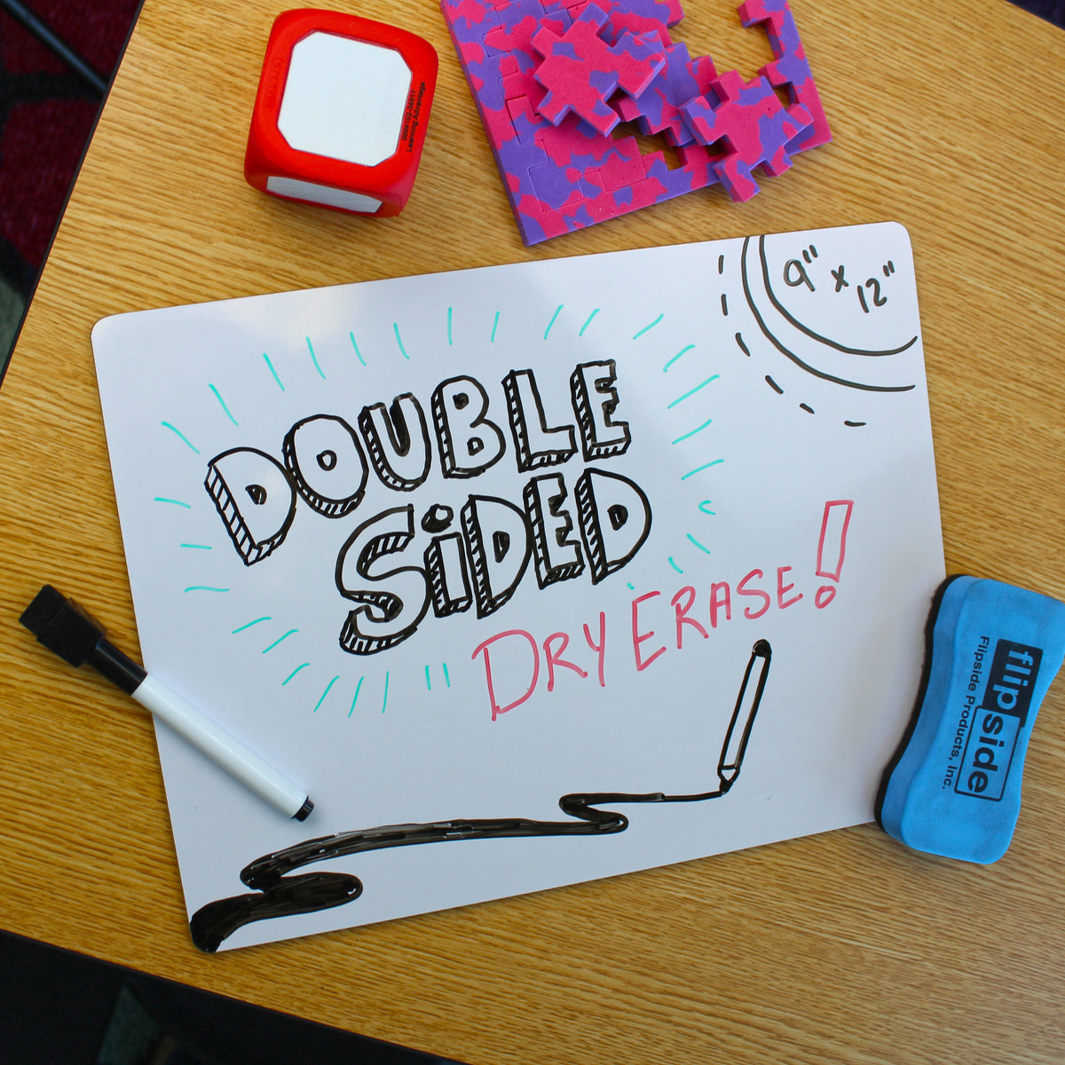 9 x 12 Two Sided Marker Board Class Pack of 12