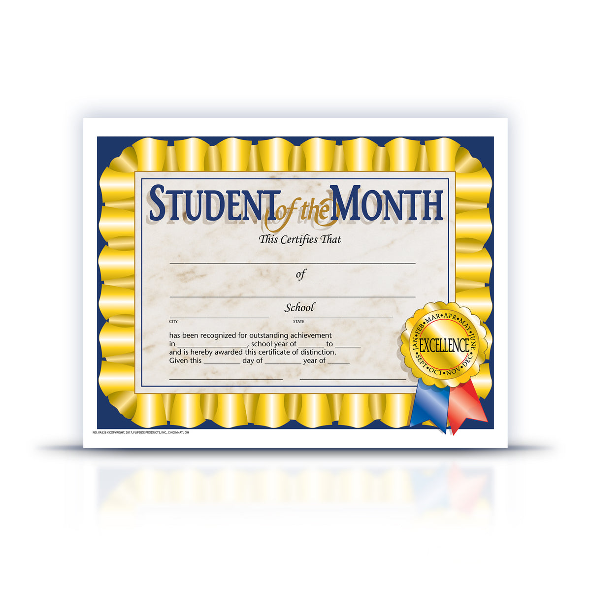 Student of The Month Certificate Pack of 5