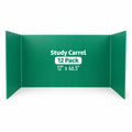 Flipside Products Green Plastic Study Carrels, 12'' x 46.5'', 12 Pack