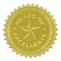 Gold Foil Stamped Certificate Seals - Award of Excellence - Carton of 50 supplier units