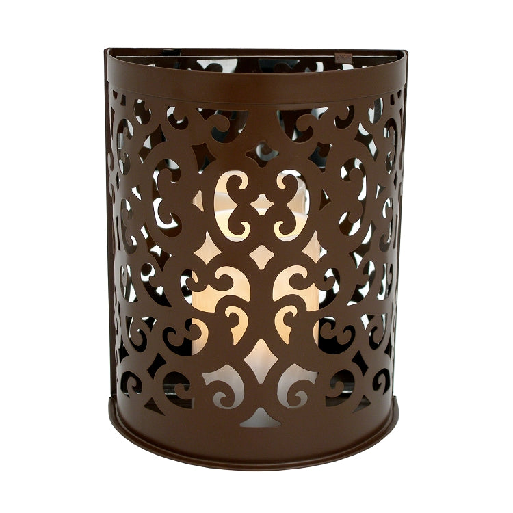 Etched Montrose Sconce with Flameless Candle