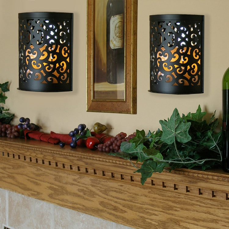 Etched Montrose Sconce with Flameless Candle