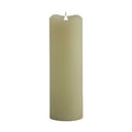 Solare 3D Virtual Flame Candles with Color-Hue Technology - Ivory 3" x 9"