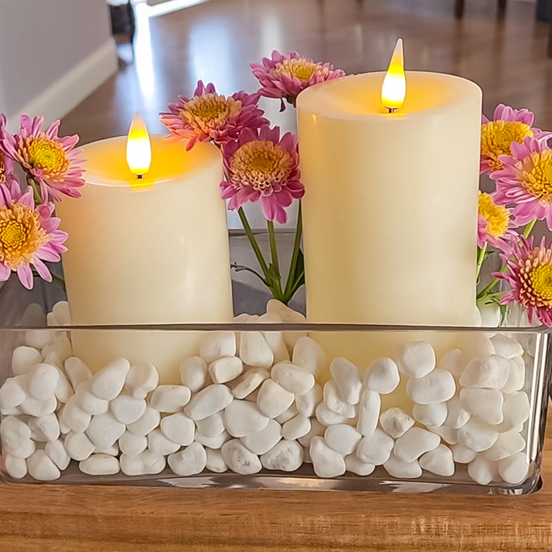 Pacific Accents Flameless Elite Collection - 6" Spring Wax Pillars