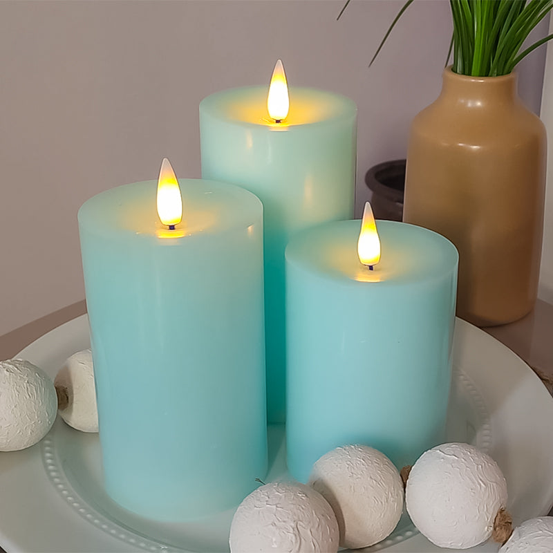 Pacific Accents Flameless Elite Collection - 6" Spring Wax Pillars