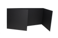 12 x 48 Study Carrel Black/Black Foam Pack of 24