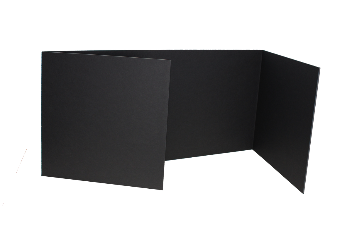 12 x 48 Study Carrel Black/Black Foam Pack of 24