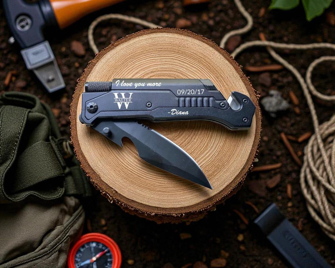 Black Tactical Pocket Knife