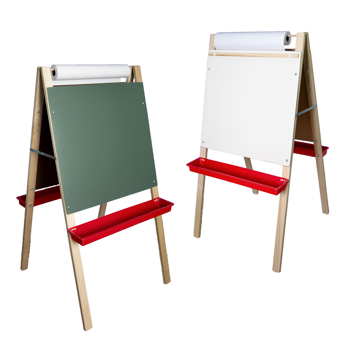Adjustable Paper Roll Easel - Green Chalk/White Markerboard