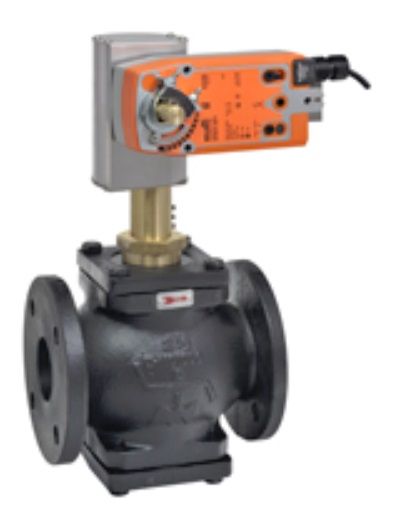 Belimo Globe Valve (GV), 2 1/2", 2-way, ANSI Class 125, Cv 65 |Configurable Valve Actuator, Spring return, AC/DC 24 V, 2...10 V, MFT/programmable G665LCS+AFX24-MFT-X1
