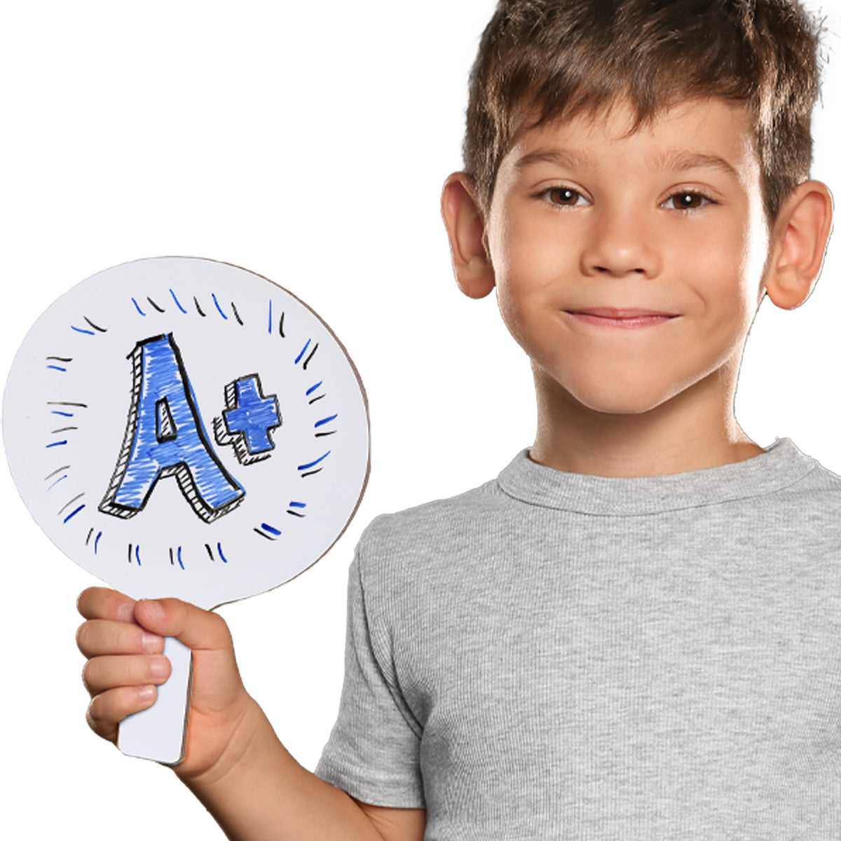 Mini Dry Erase Answer Paddles with Colored Markers and Erasers Class Pack of 12