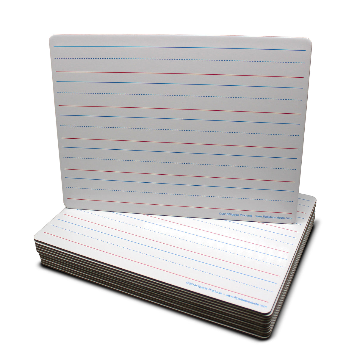 9 x 12 Two-Sided Magnetic Red & Blue Ruled/Magnetic Dry Erase - Class Pack of 12