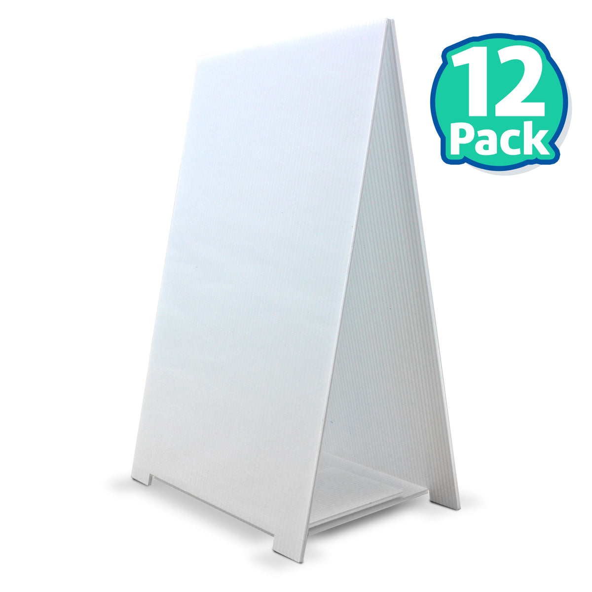 11" x 17" Premium Corrugated Plastic Dry Erase Tabletop Marquee Easel - 12 Pack