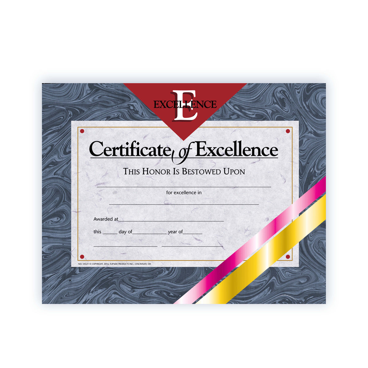 Certificate of Excellence - Carton of 50 supplier units