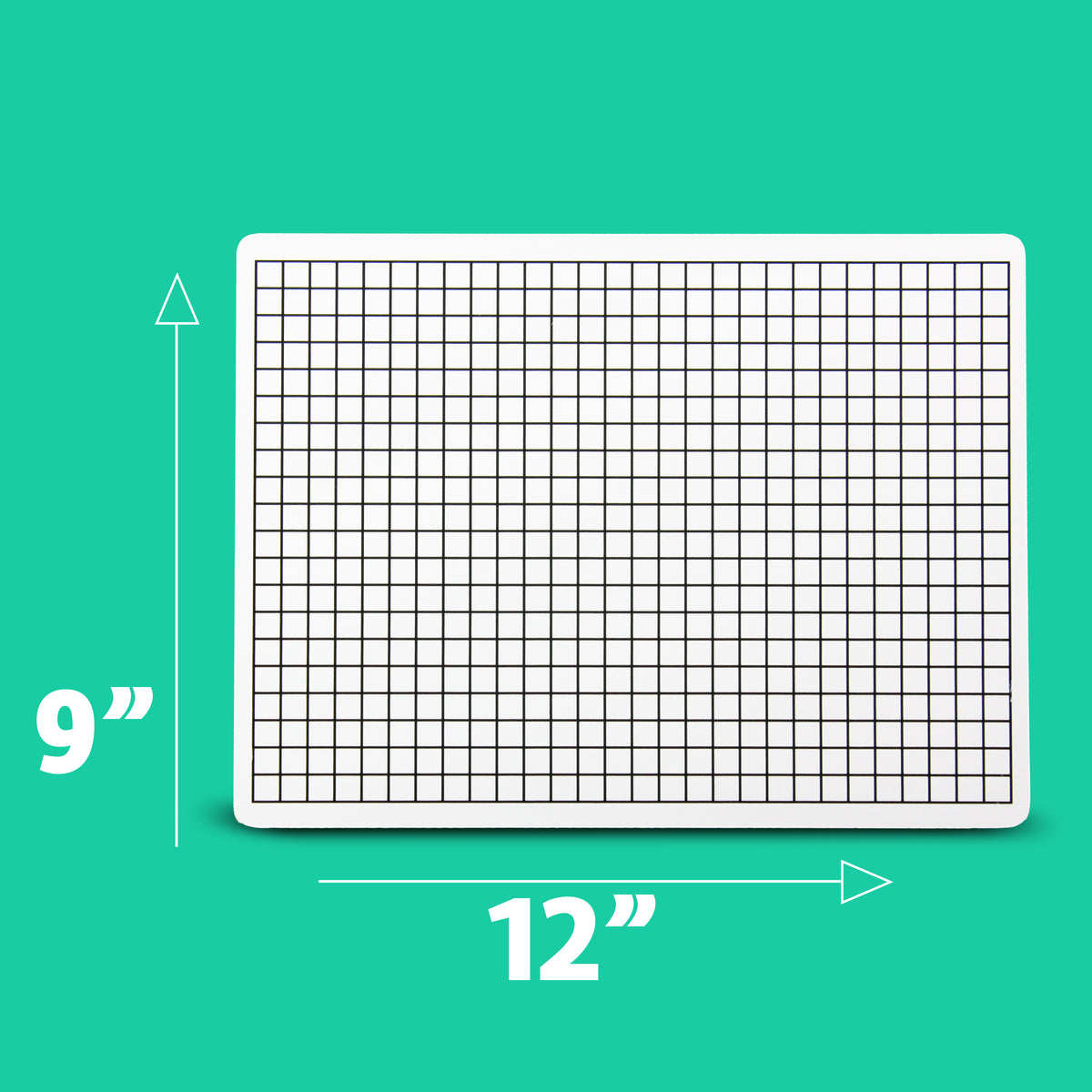 9 x 12 Two Sided 3/8" Squares Grid Board 12 Pack