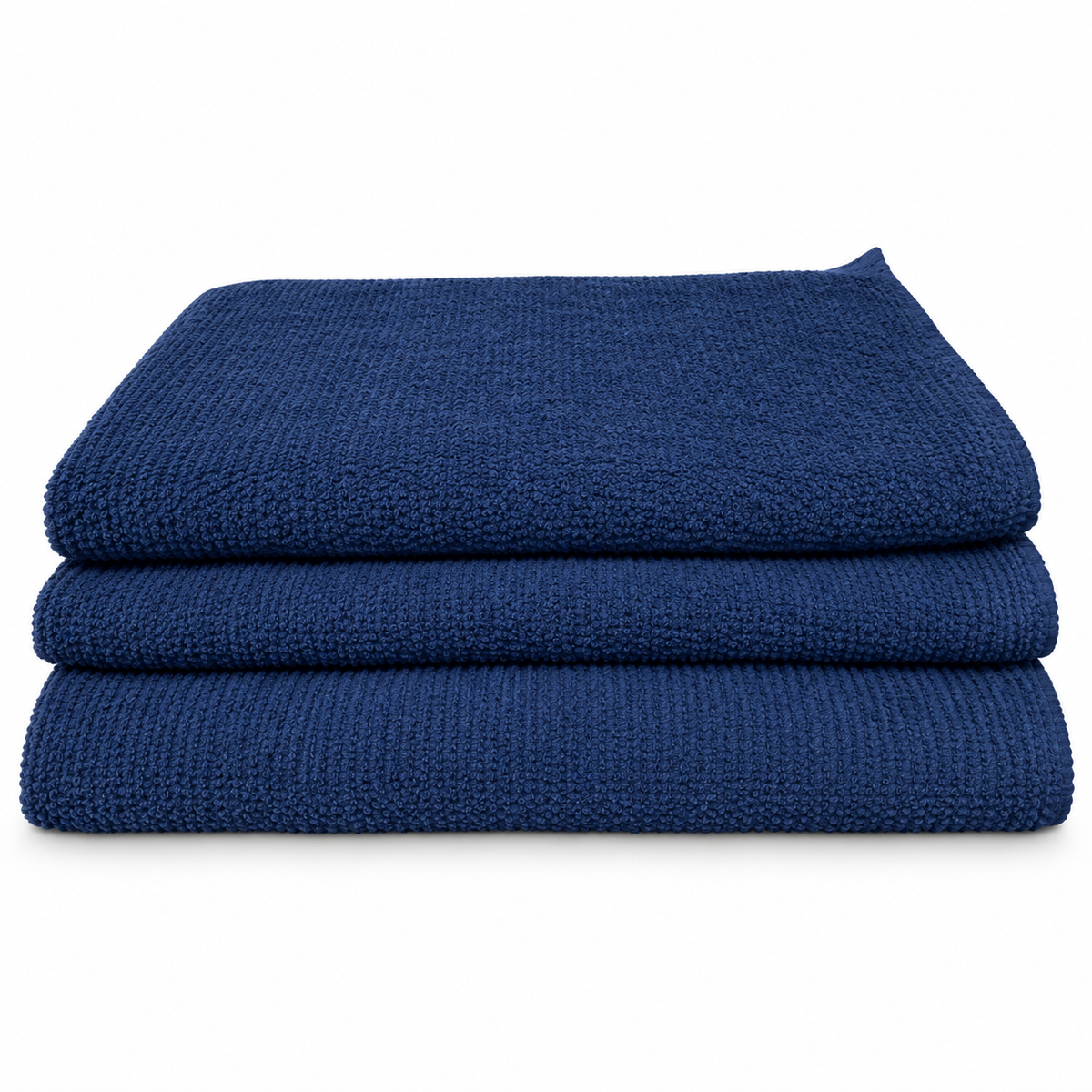 28x32 6.4oz SPUN POLY BIB APRON-NAVY BLUE NO/POCKET ( SPAP2833RBL ) (10 DOZ per BOX) — representative Navy Blue product image
