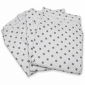 54X42 55/45 LIGHT TWILL PRINTED PATIENT GOWN (GRAY SNOWFLAK) (25 DOZ per BALE) | Request a Freight Quote — representative Gray product image