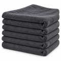 Representative charcoal gray microfiber towels for item MF1616-270-500CHG; displayed color may vary by dye lot