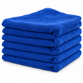 Representative royal blue microfiber towels for item MF1616-RB; displayed color may vary by dye lot