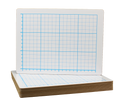 9 x 12 Two Sided Quadrant Grid Dry Erase Board - 1/2" Square Class Pack of 12