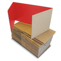 12 x 48 Study Carrel Red Corrugated Pack of 24