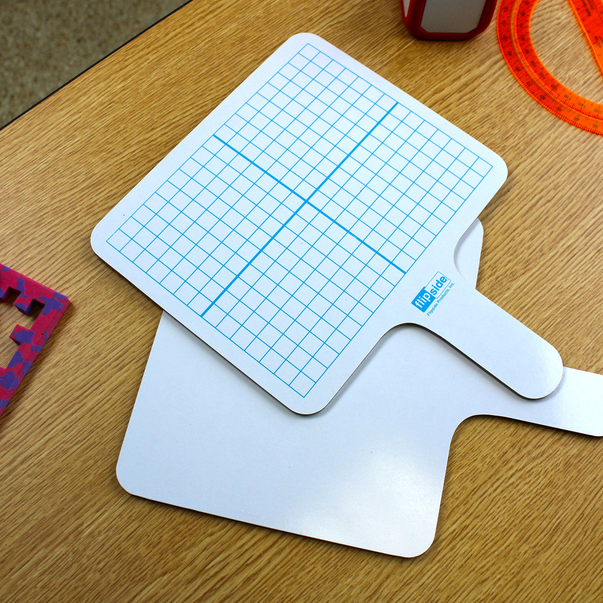 Rectangular Graph Dry Erase Answer Paddle - Class Pack of 24