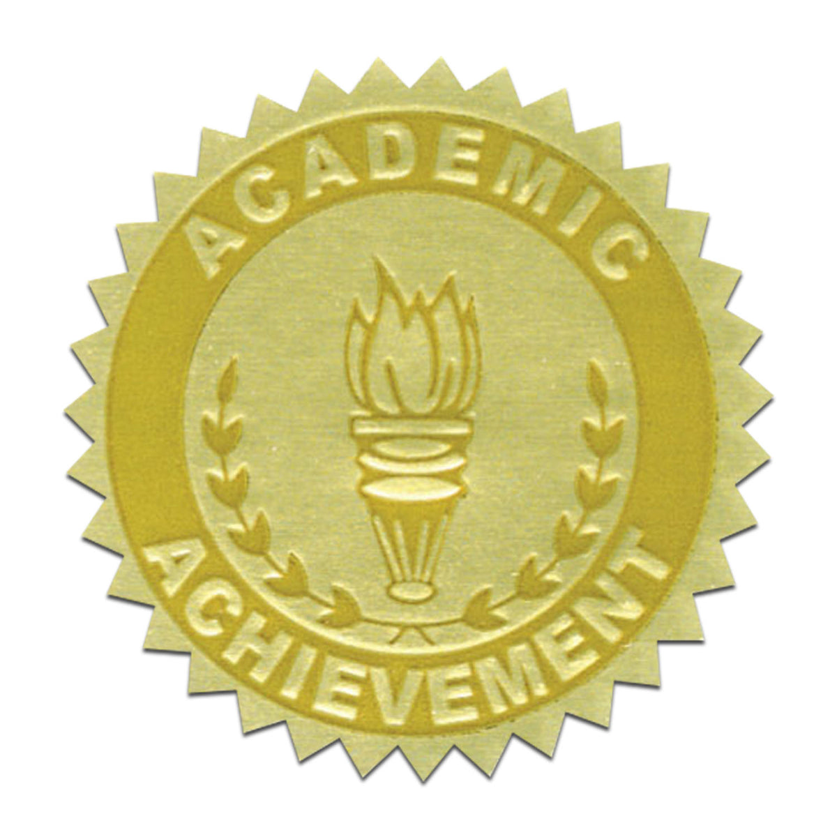 Gold Foil Stamped Certificate Seals - Academic Achievement - Carton of 50 supplier units