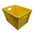 Yellow Corrugated Plastic Storage Postal Tote - 4 Pack