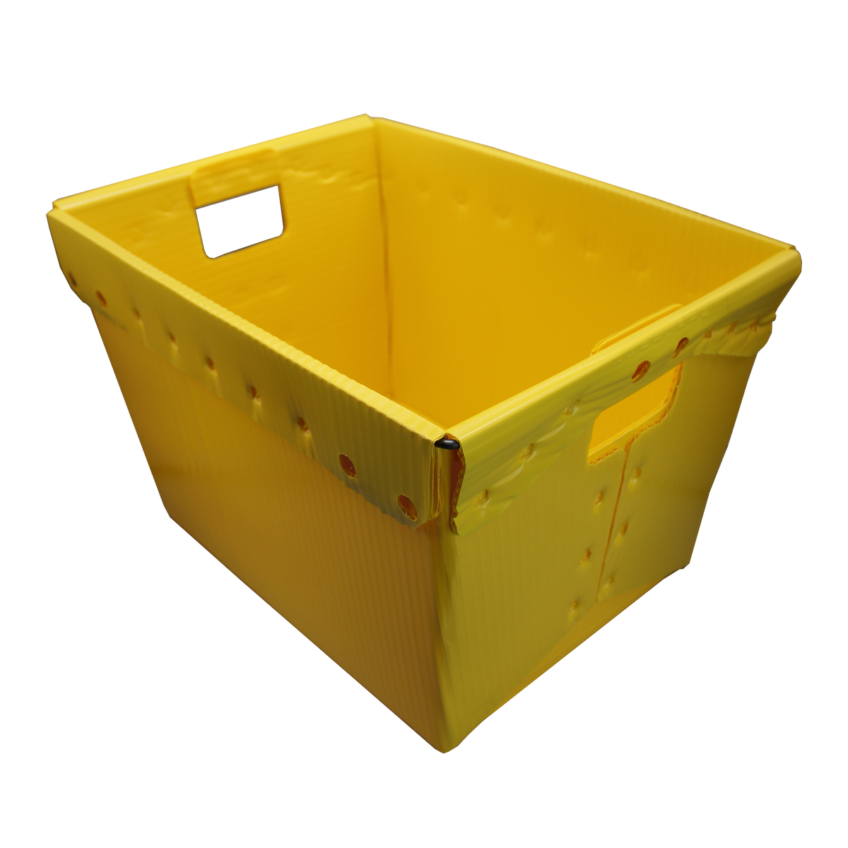 Yellow Corrugated Plastic Storage Postal Tote - 4 Pack