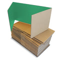12 x 48 Study Carrel Green Corrugated Pack of 24