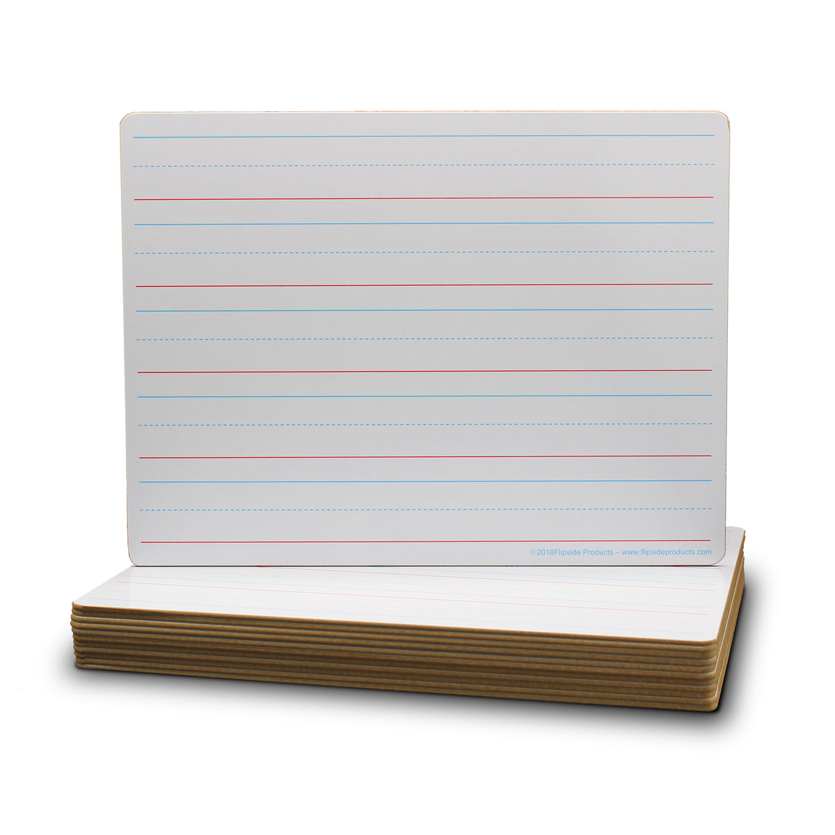 9 x 12 Two-Sided Red & Blue Ruled/Dry Erase Class Pack 12