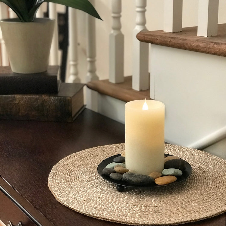 Solaré Distressed 3D Virtual Flame 3x5 Wax Candle