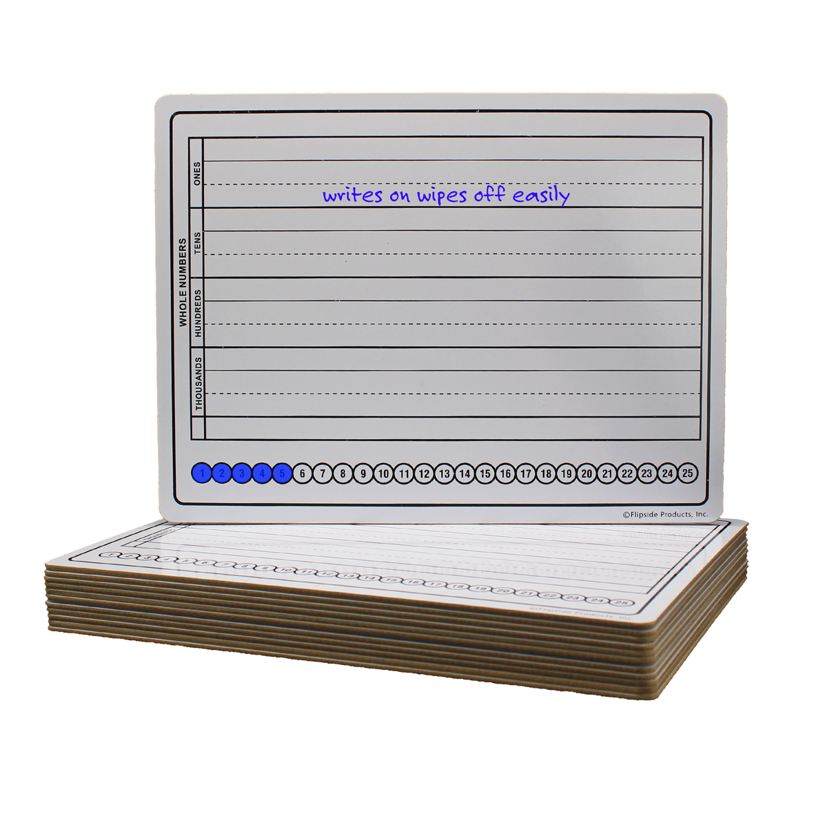 9 x 12 Two Sided Basic Skills Marker Board 12 Pack